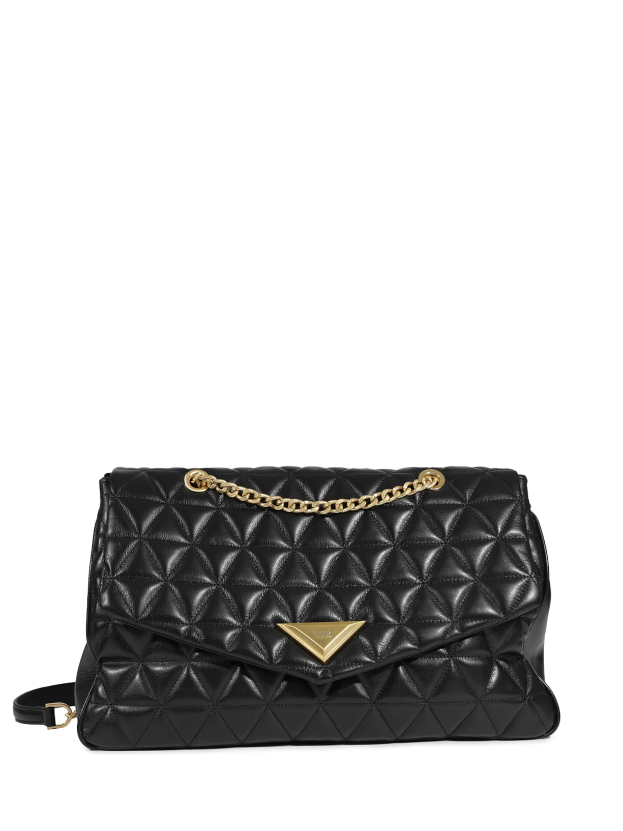 Bolsa Feminina Tiracolo Grande 944 Couro - Preto