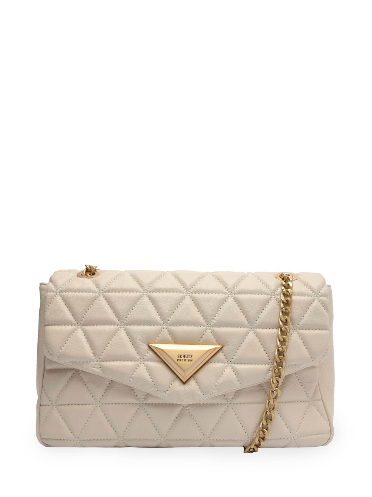Bolsa Feminina Tiracolo Grande Couro - Off White