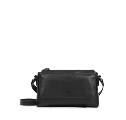 Bolsa Feminina Tiracolo Liah Couro - Preto