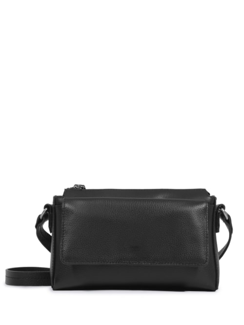 Bolsa Feminina Tiracolo Liah Couro - Preto
