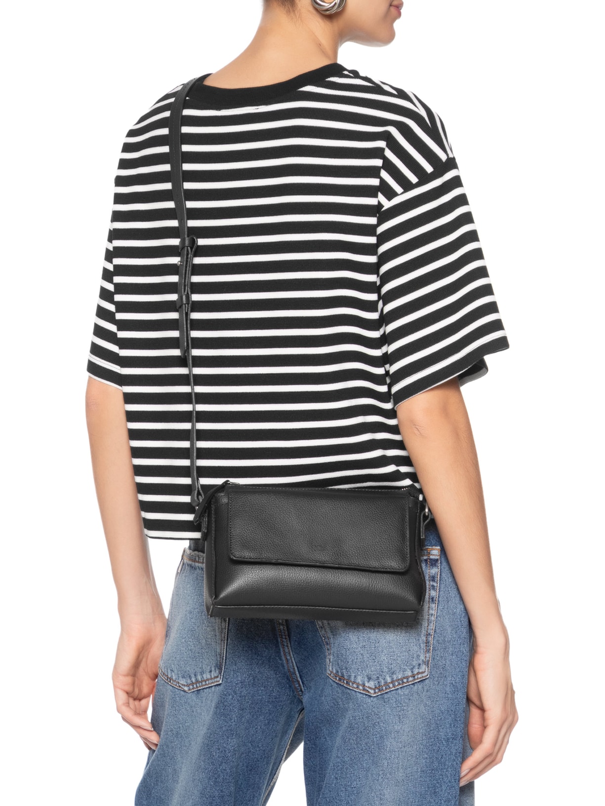 Bolsa Feminina Tiracolo Liah Couro Preto Schutz