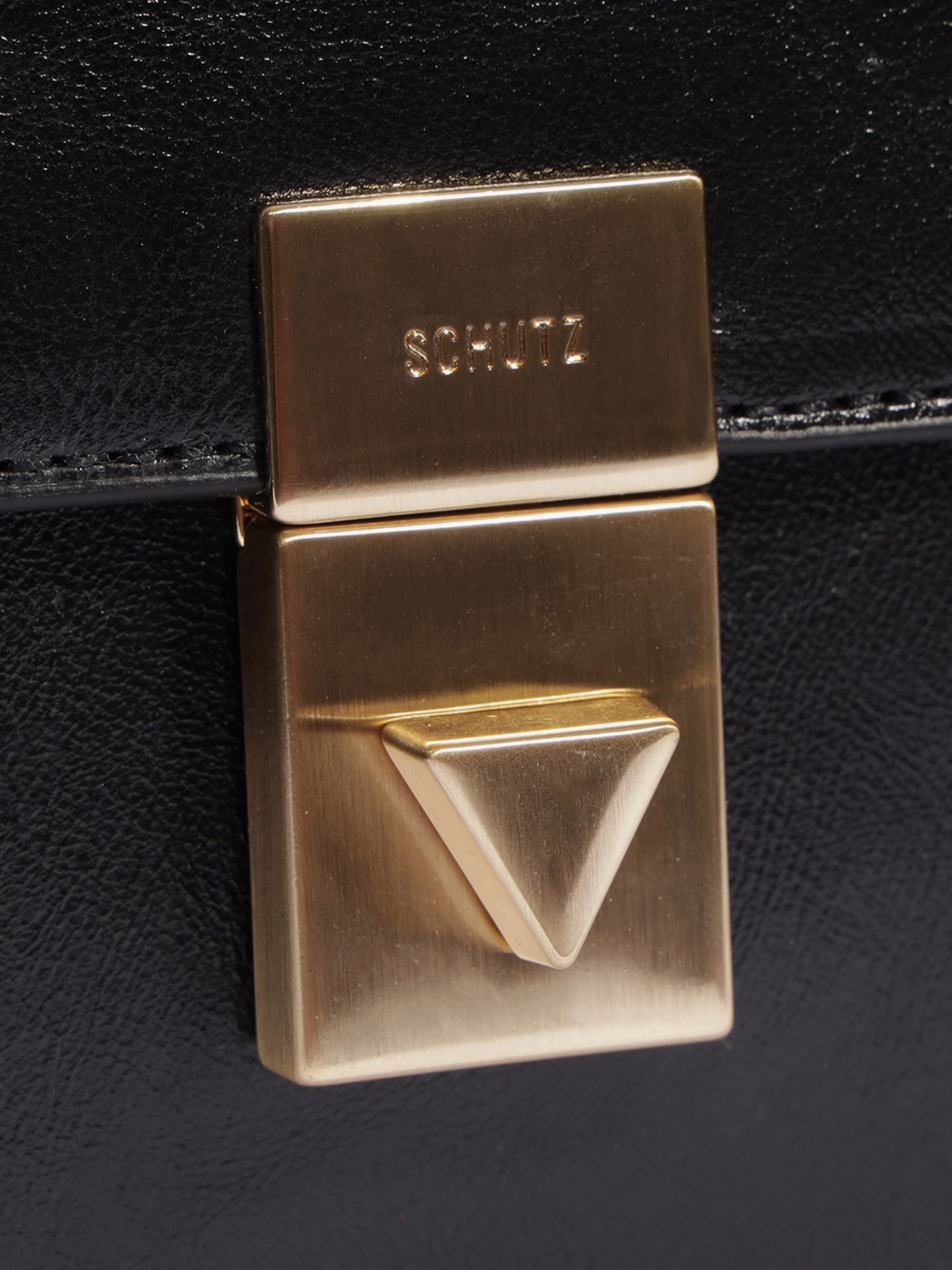Bolsa Feminina Tiracolo Liz Pequena Couro Preto Schutz