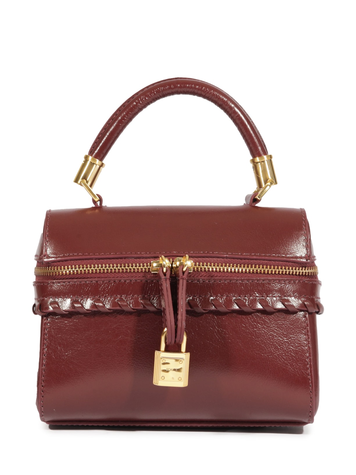 Bolsa Feminina Tiracolo Lorena Top Handle Couro - Vinho