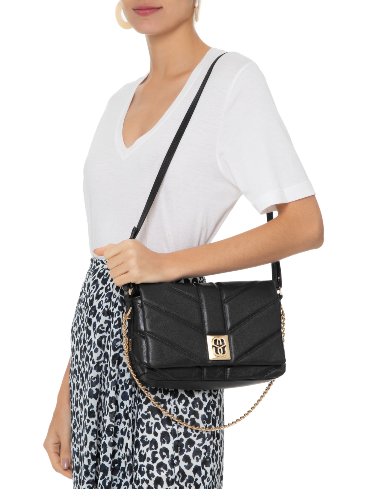 Bolsa Feminina Tiracolo Lorie Couro Preto Schutz