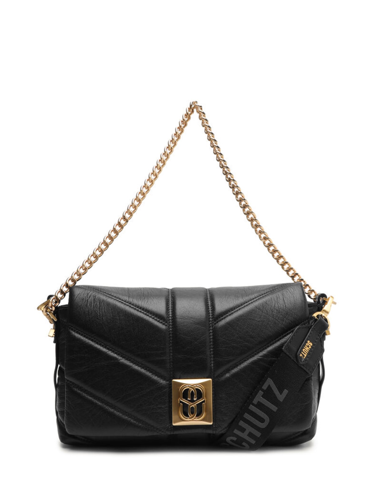 Bolsa Feminina Tiracolo Lorie Couro - Preto