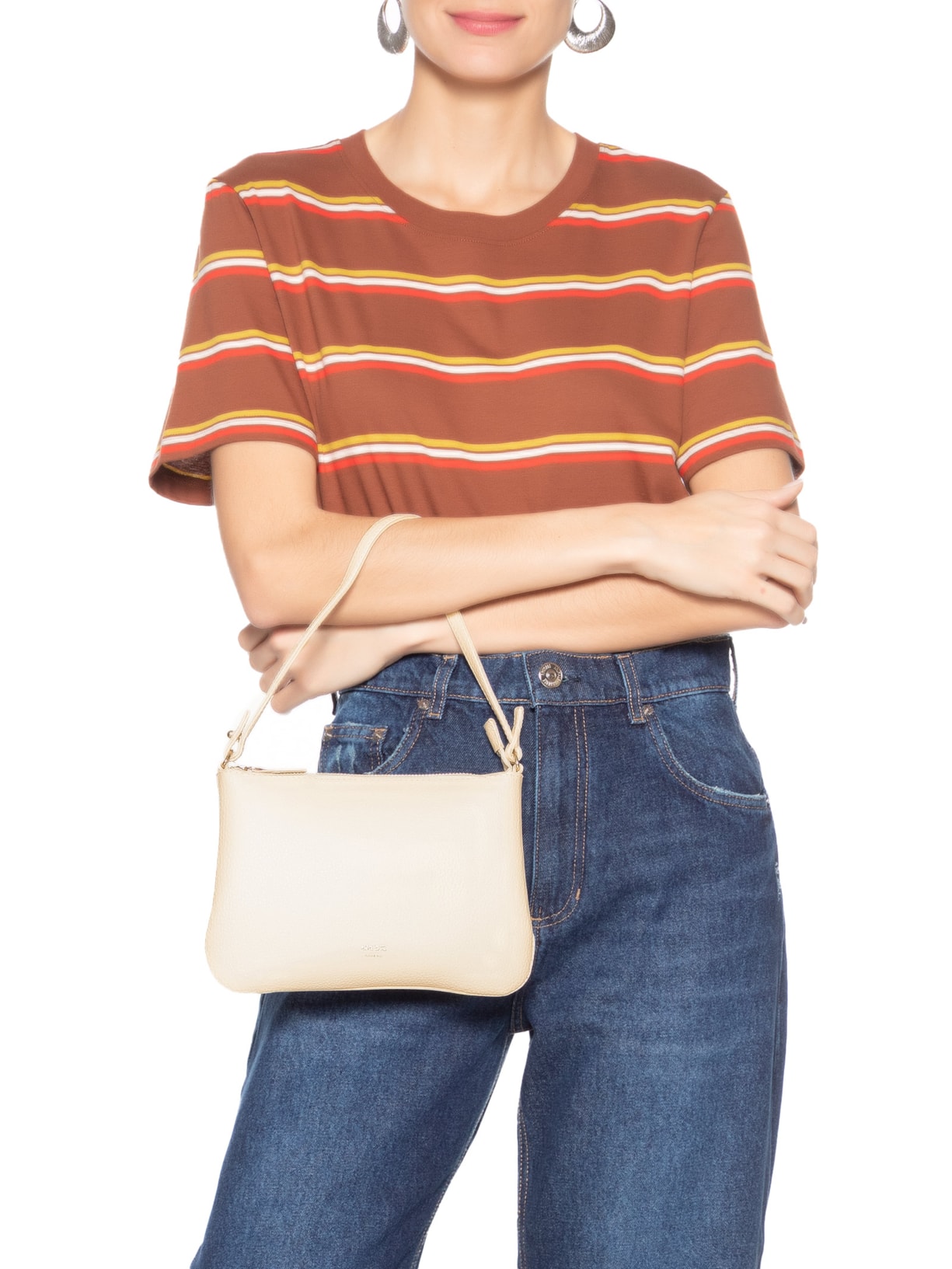 Bolsa Feminina Tiracolo Luisa Pequena Branco Arezzo