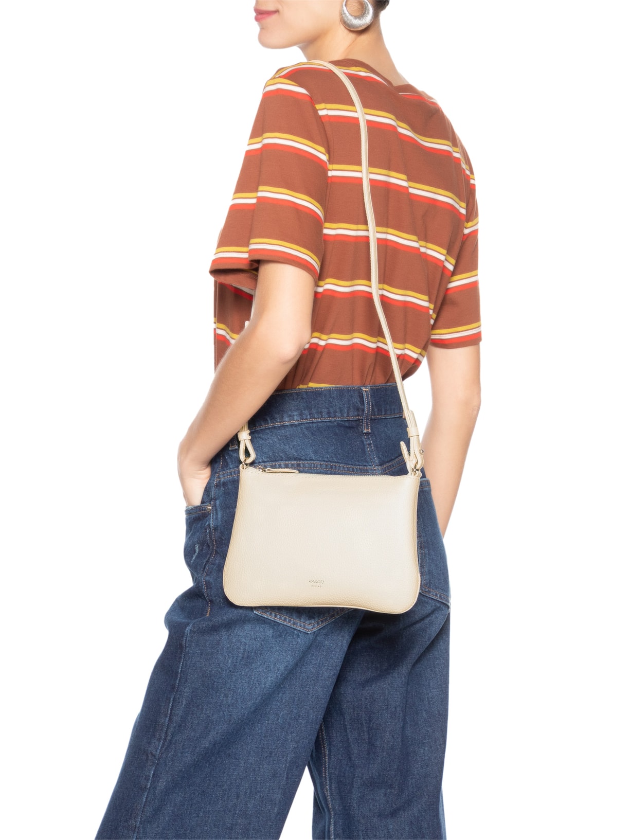 Bolsa Feminina Tiracolo Luisa Pequena Branco Arezzo