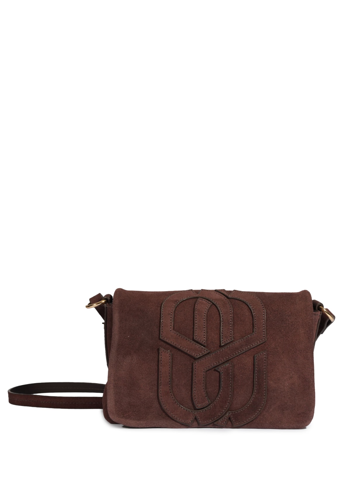 Bolsa Feminina Tiracolo Maddison Camurça Pequena - Marrom