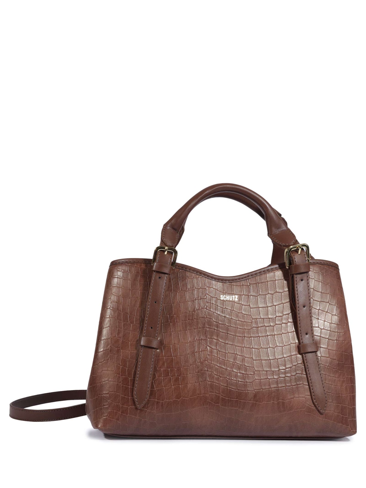 Bolsa Feminina Tiracolo Maeve Croco - Marrom