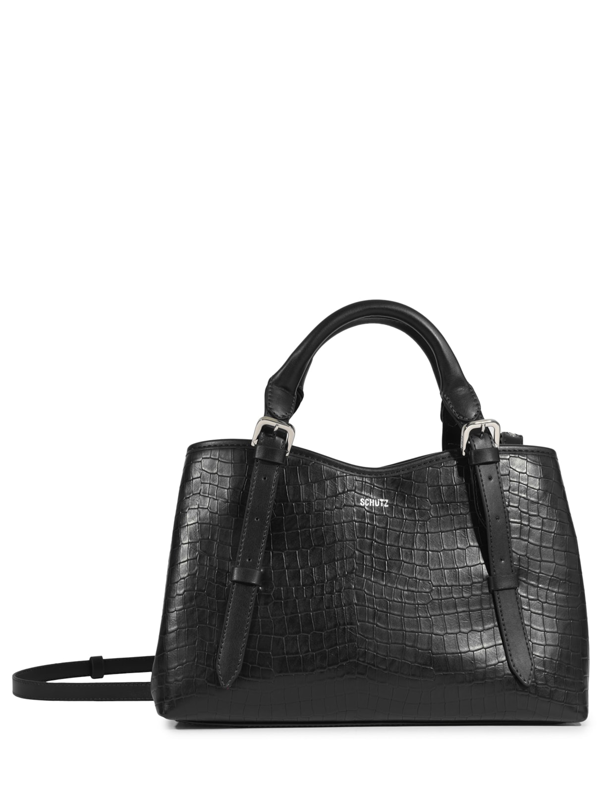 Bolsa Feminina Tiracolo Maeve Croco - Preto