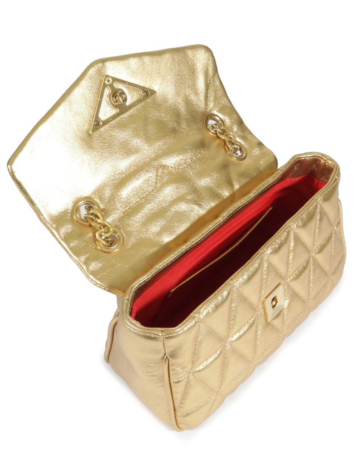 Bolsa Feminina Tiracolo Média 944 Couro Dourado Schutz