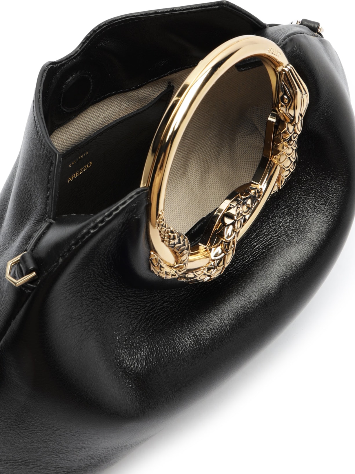 Bolsa Feminina Tiracolo Média Alça Metal Preto Arezzo