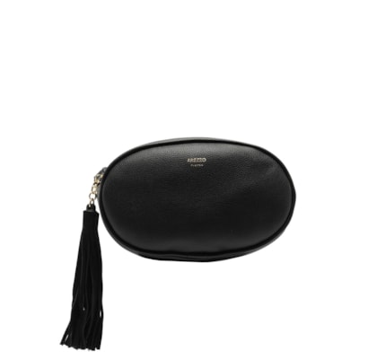 Bolsa Feminina Tiracolo Média Arredondada Barbicacho - Preto