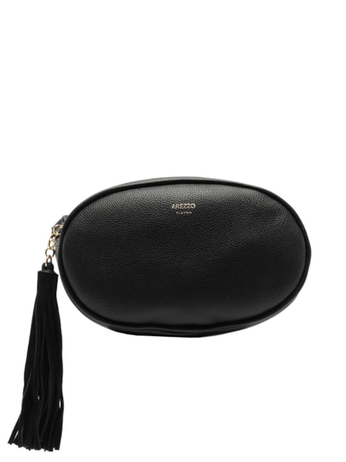 Bolsa Feminina Tiracolo Média Arredondada Barbicacho - Preto