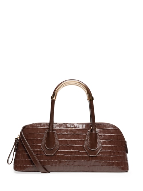 Bolsa Feminina Tiracolo Média Couro - Marrom