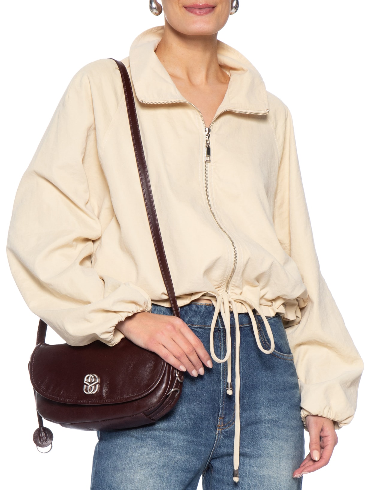 Bolsa Feminina Tiracolo Média Couro Marrom Schutz