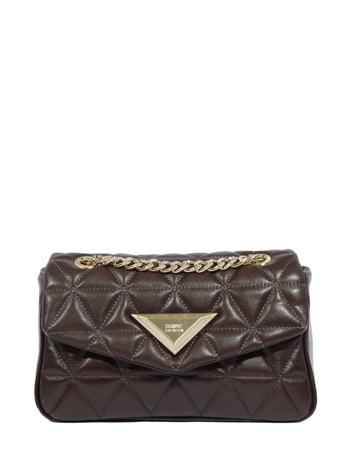 Bolsa Feminina Tiracolo Média Couro Marrom Schutz