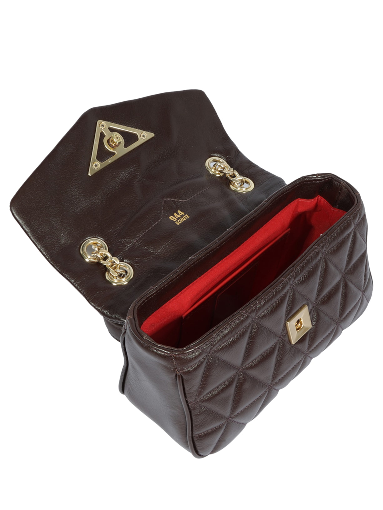Bolsa Feminina Tiracolo Média Couro Marrom Schutz