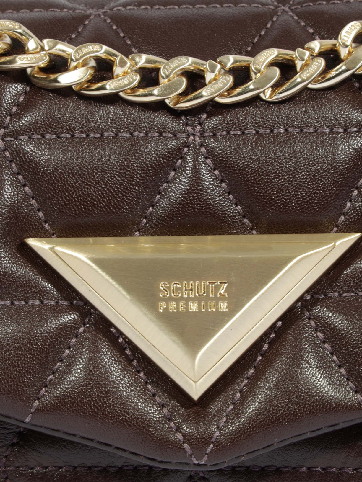 Bolsa Feminina Tiracolo Média Couro Marrom Schutz