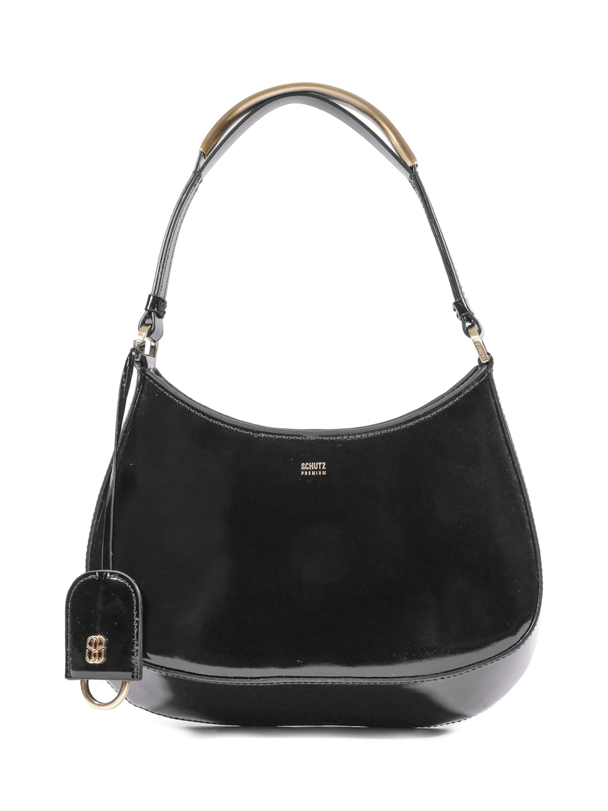 Bolsa Feminina Tiracolo Média Couro - Preto