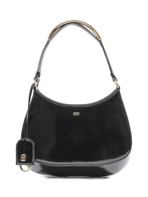 Bolsa Feminina Tiracolo Média Couro - Preto