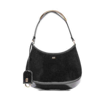 Bolsa Feminina Tiracolo Média Couro - Preto