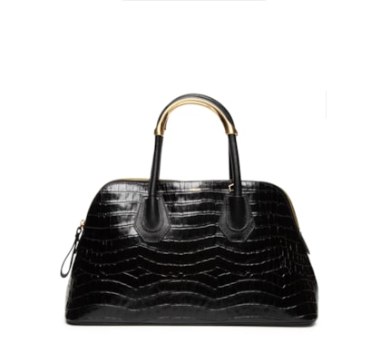 Bolsa Feminina Tiracolo Média Couro - Preto