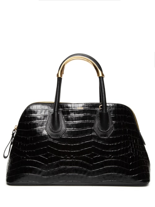Bolsa Feminina Tiracolo Média Couro - Preto