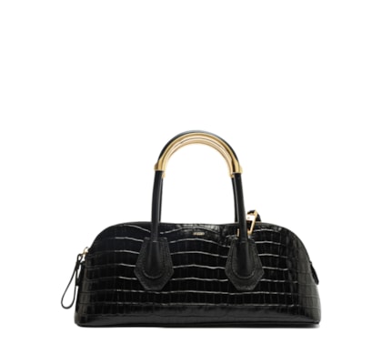 Bolsa Feminina Tiracolo Média Couro - Preto