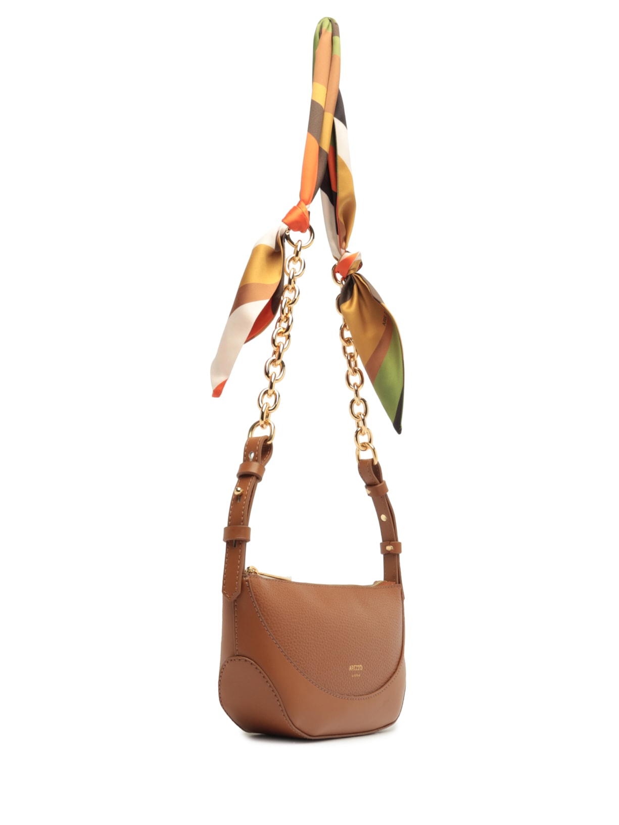 Bolsa Feminina Tiracolo Média Lenço Marrom Arezzo