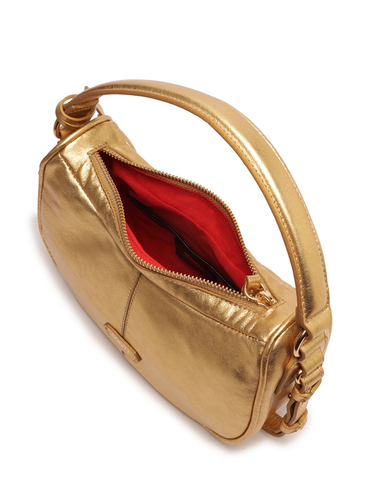 Bolsa Feminina Tiracolo Média Mia Couro Dourado Schutz