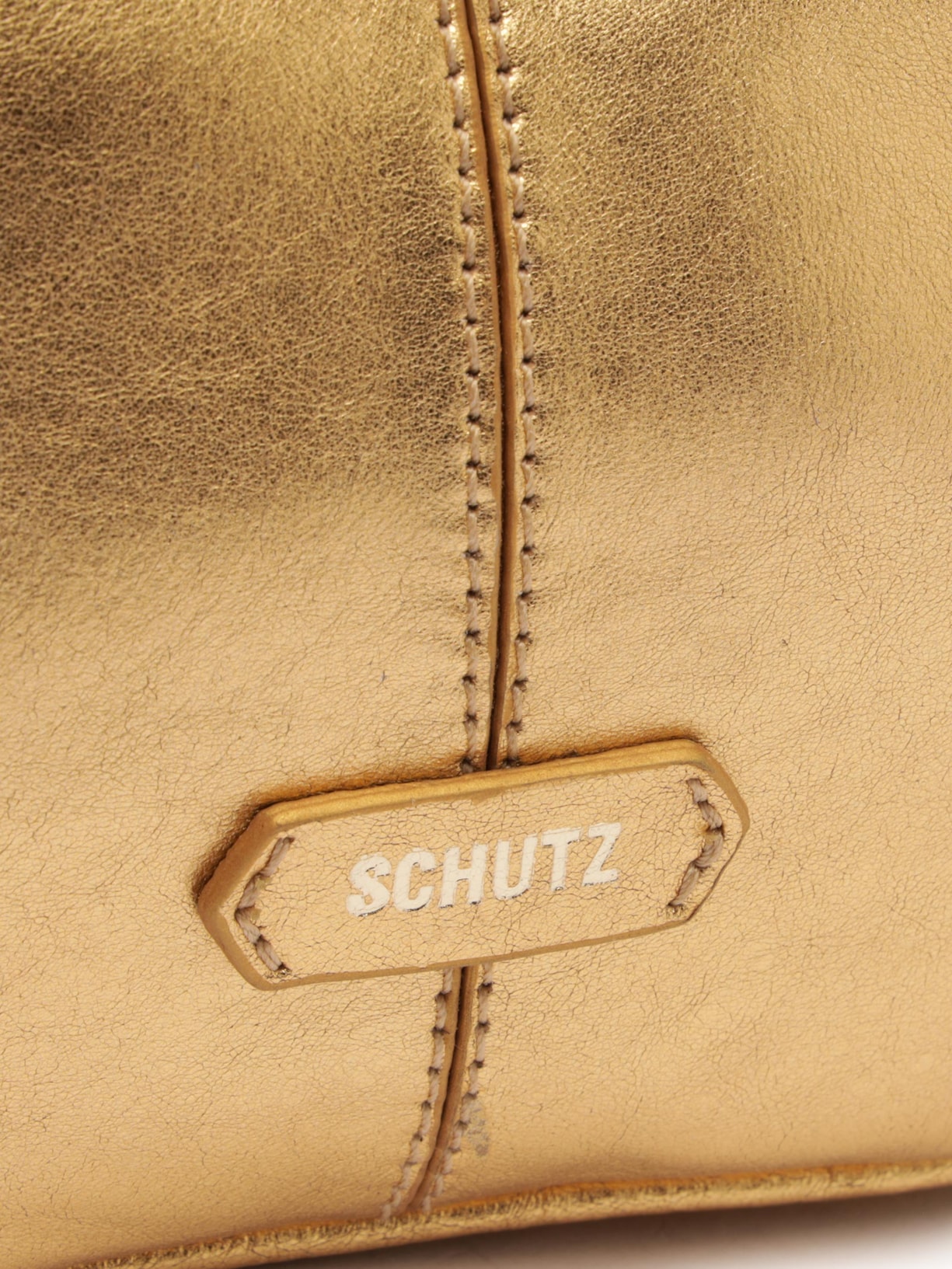 Bolsa Feminina Tiracolo Média Mia Couro Dourado Schutz