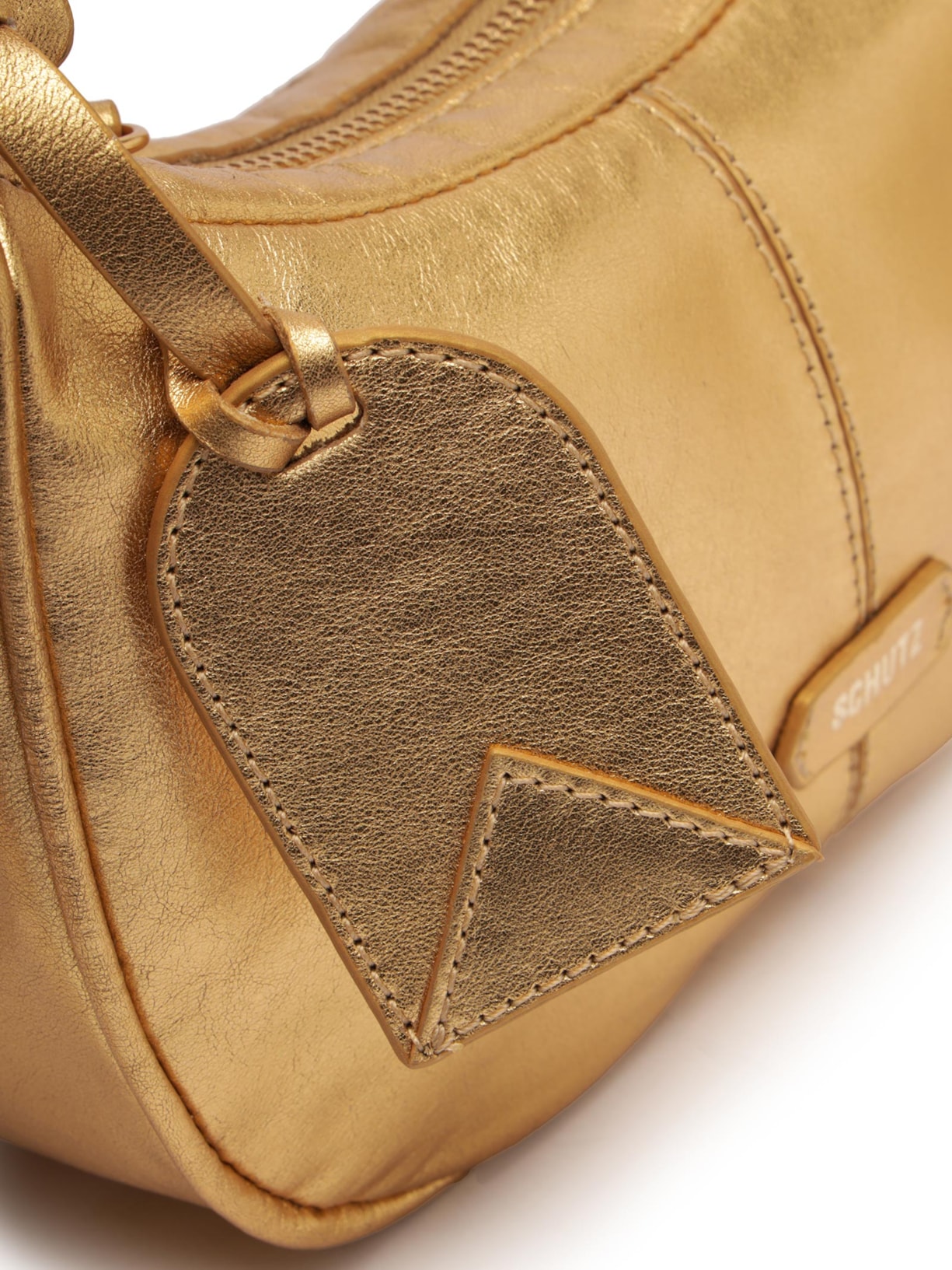 Bolsa Feminina Tiracolo Média Mia Couro Dourado Schutz