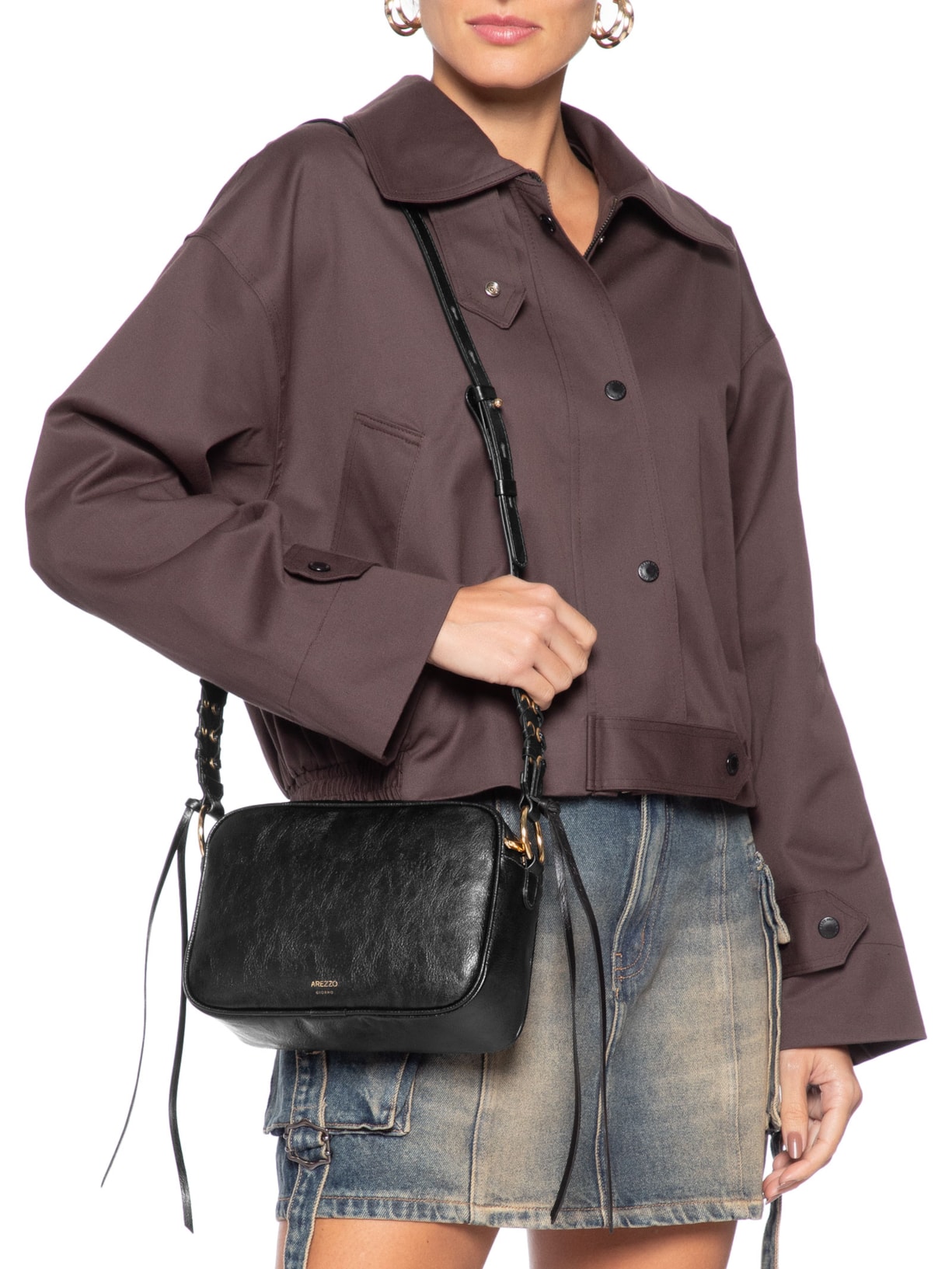 Bolsa Feminina Tiracolo Média Preto Arezzo