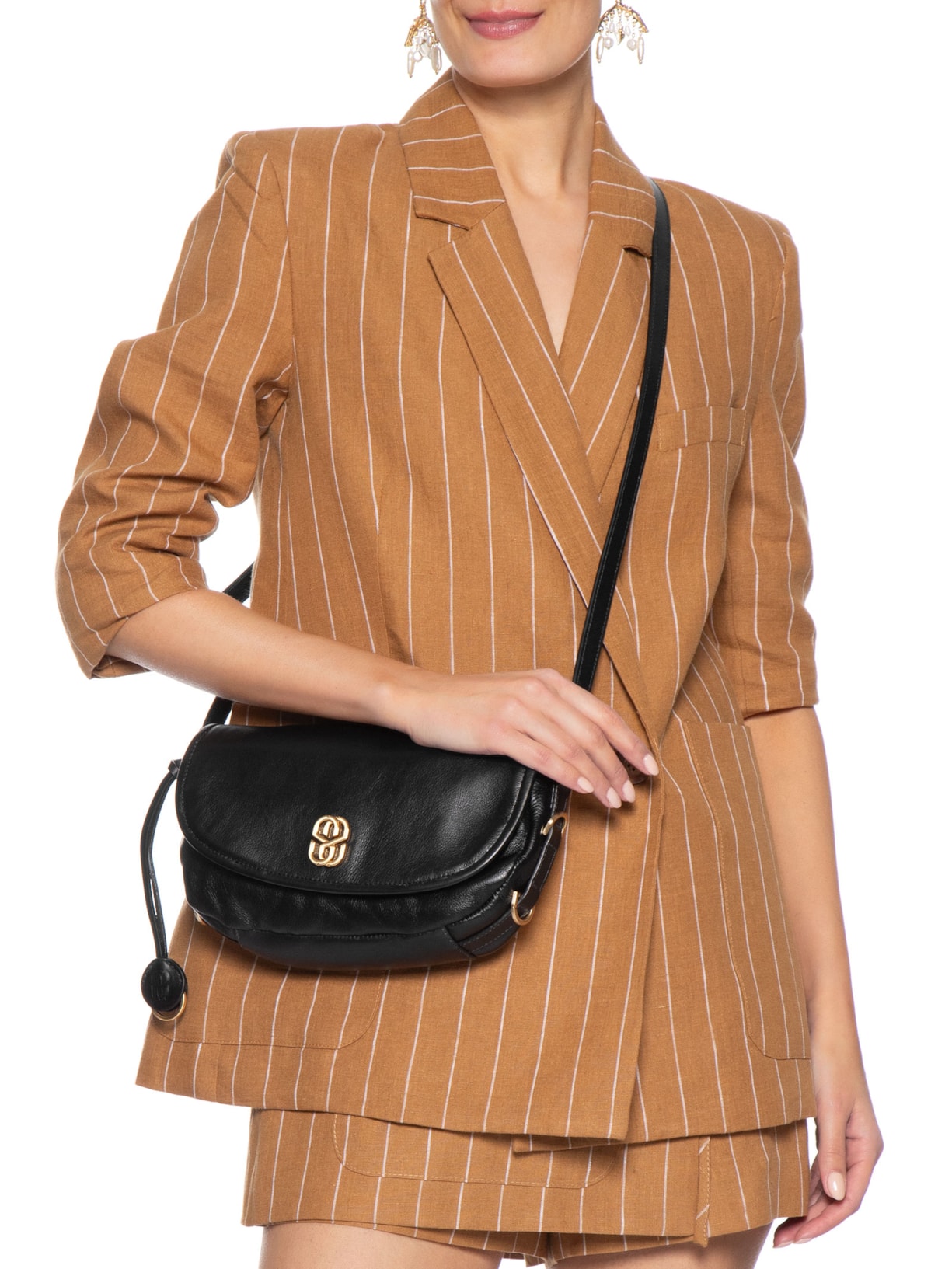 Bolsa Feminina Tiracolo Média Preto Schutz