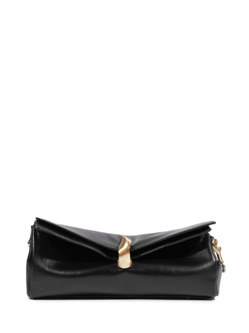 Bolsa Feminina Tiracolo Média Soft Calf - Preto