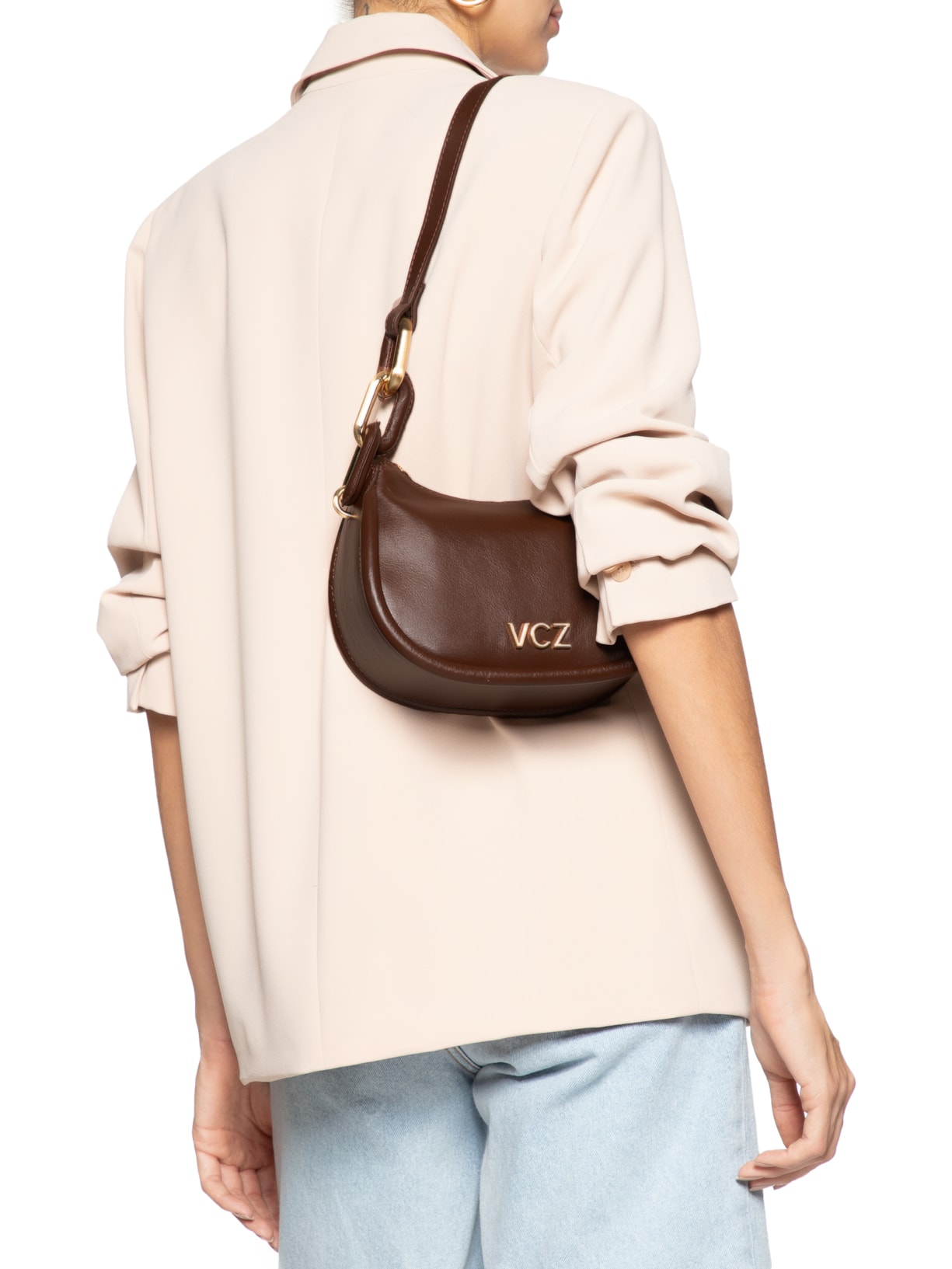 Bolsa Feminina Tiracolo Mika Marrom Vicenza