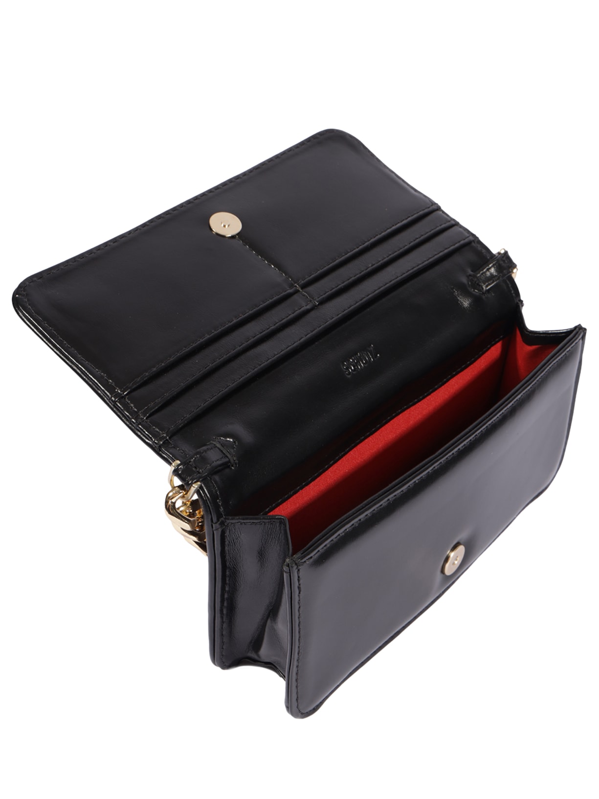 Bolsa Feminina Tiracolo Mika Pequena Couro Preto Schutz