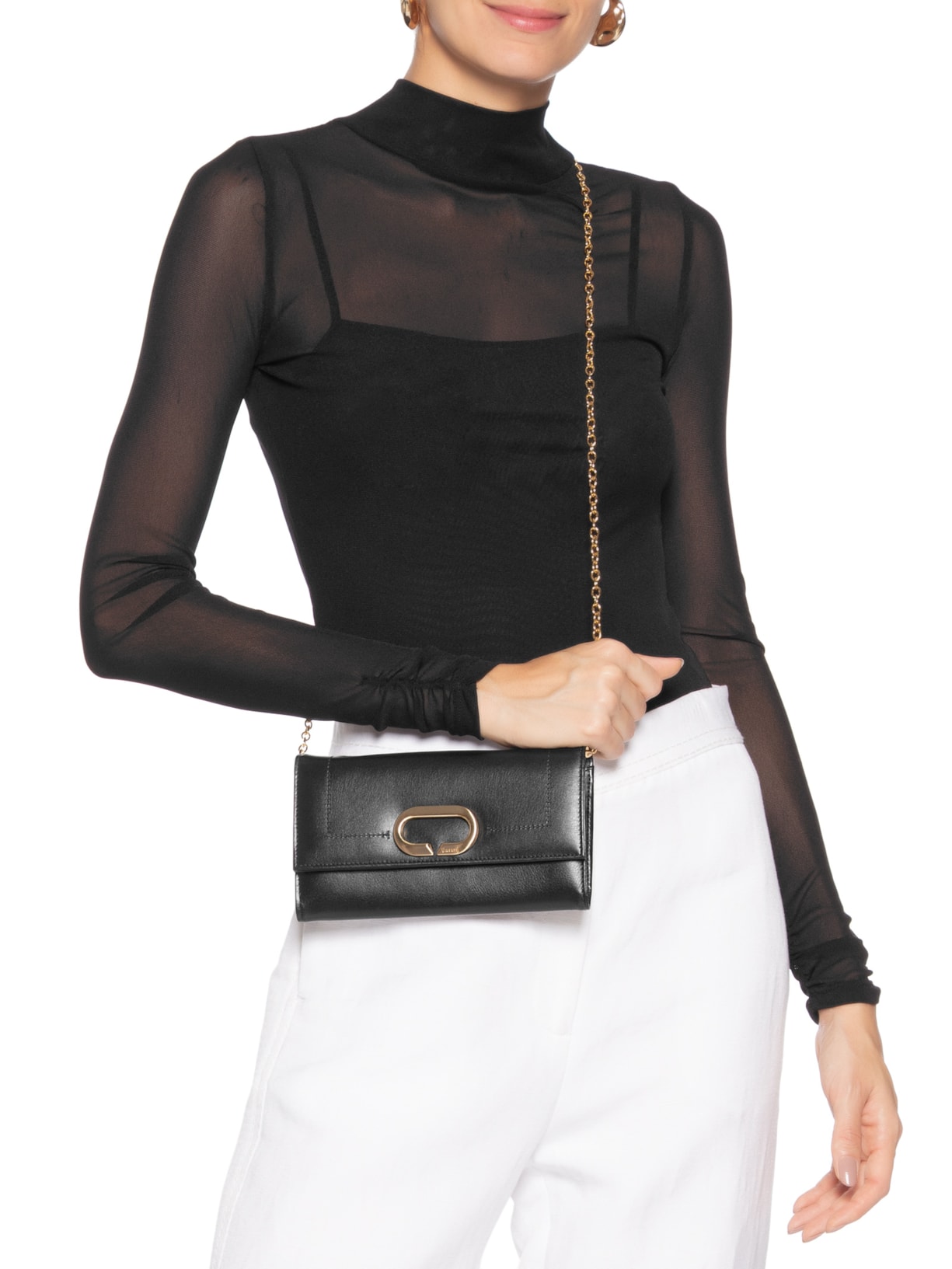 Bolsa Feminina Tiracolo Milly Pequena Preto Vicenza