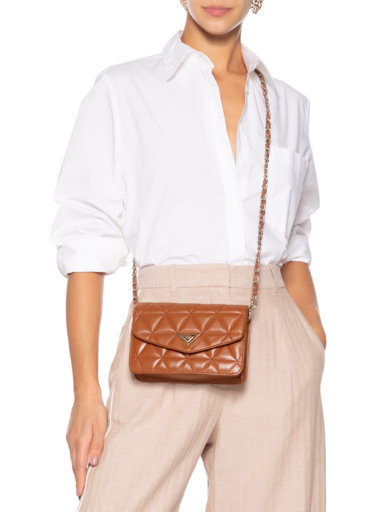 Bolsa Feminina Tiracolo Mini 944 Couro Marrom Schutz