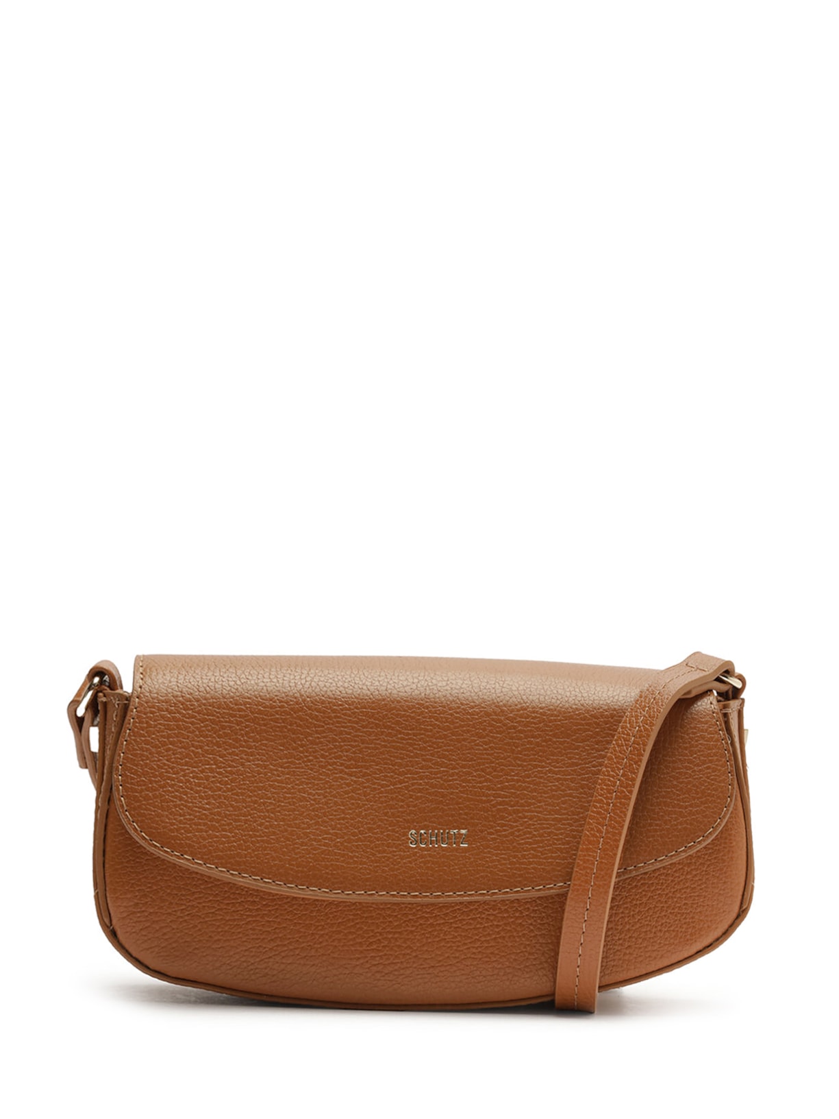 Bolsa Feminina Tiracolo Mini Baguette Esther Couro - Marrom
