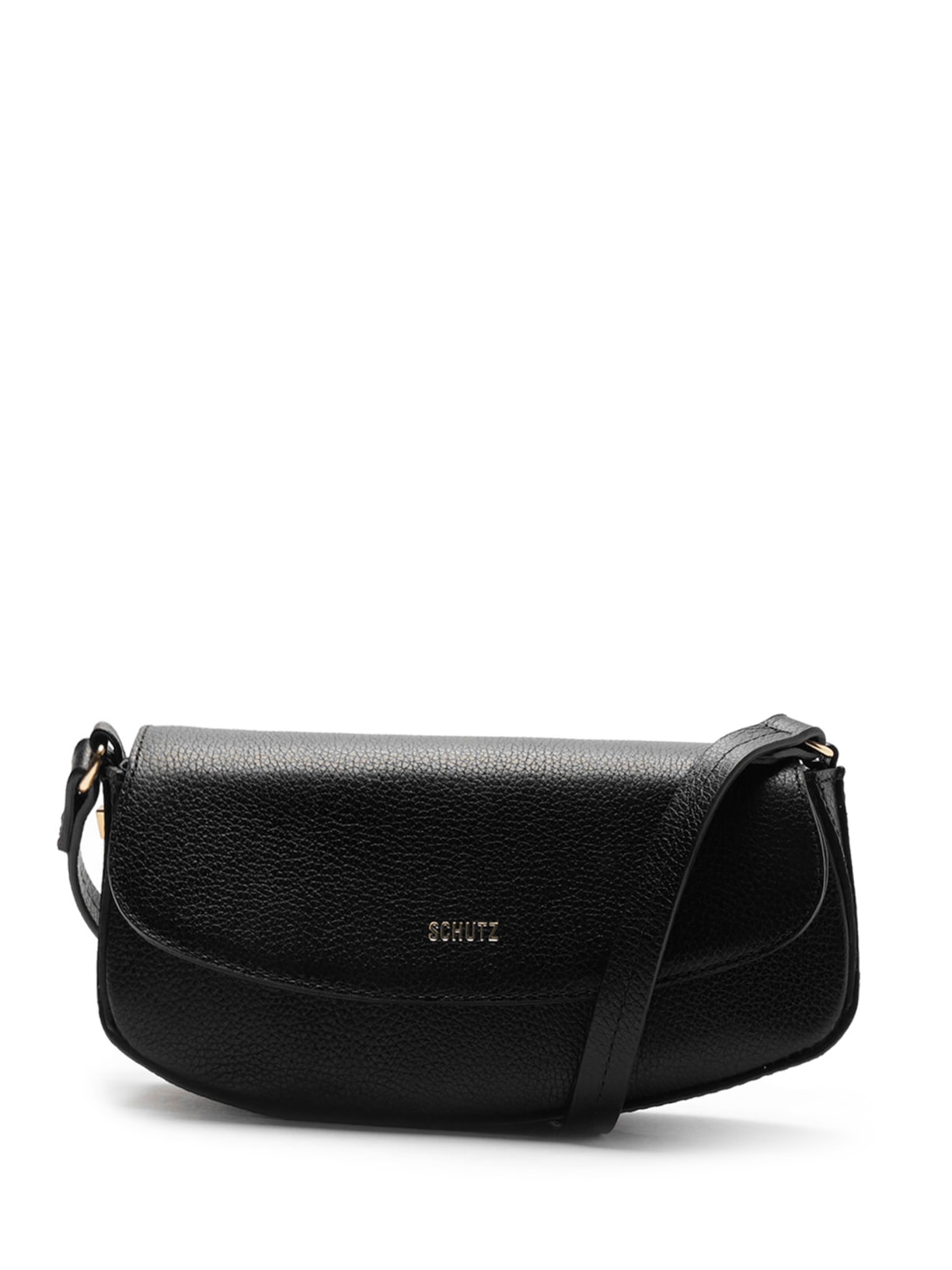 Bolsa Feminina Tiracolo Mini Baguette Esther Couro - Preto