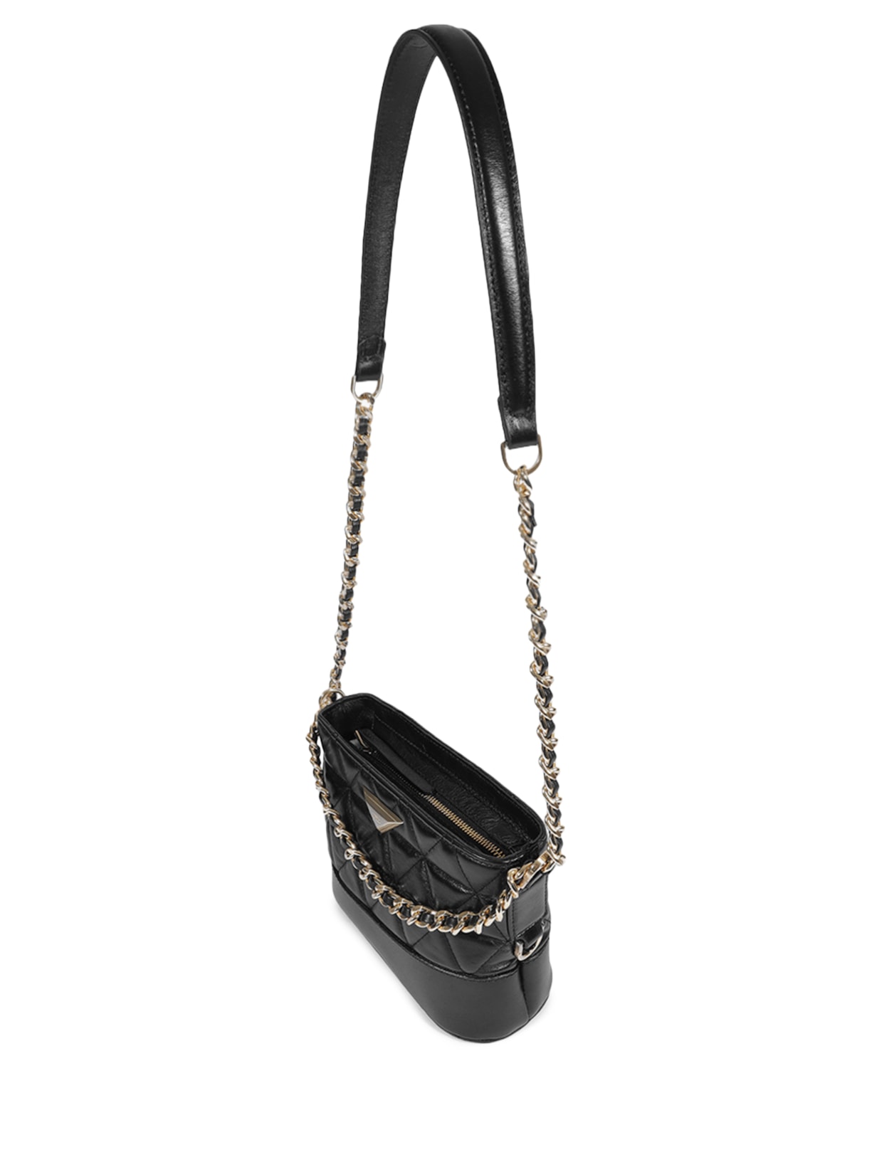 Bolsa Feminina Tiracolo Mini Hobo 944 Couro Preto Schutz