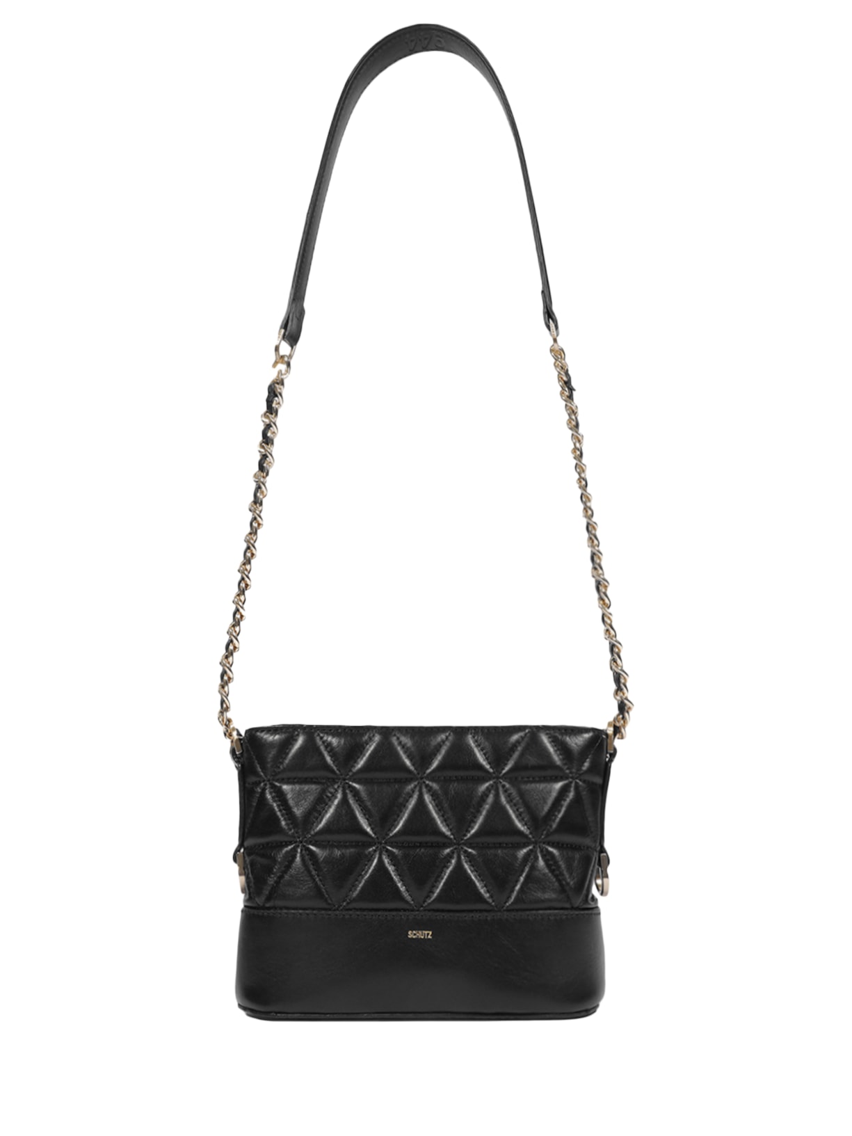Bolsa Feminina Tiracolo Mini Hobo 944 Couro Preto Schutz