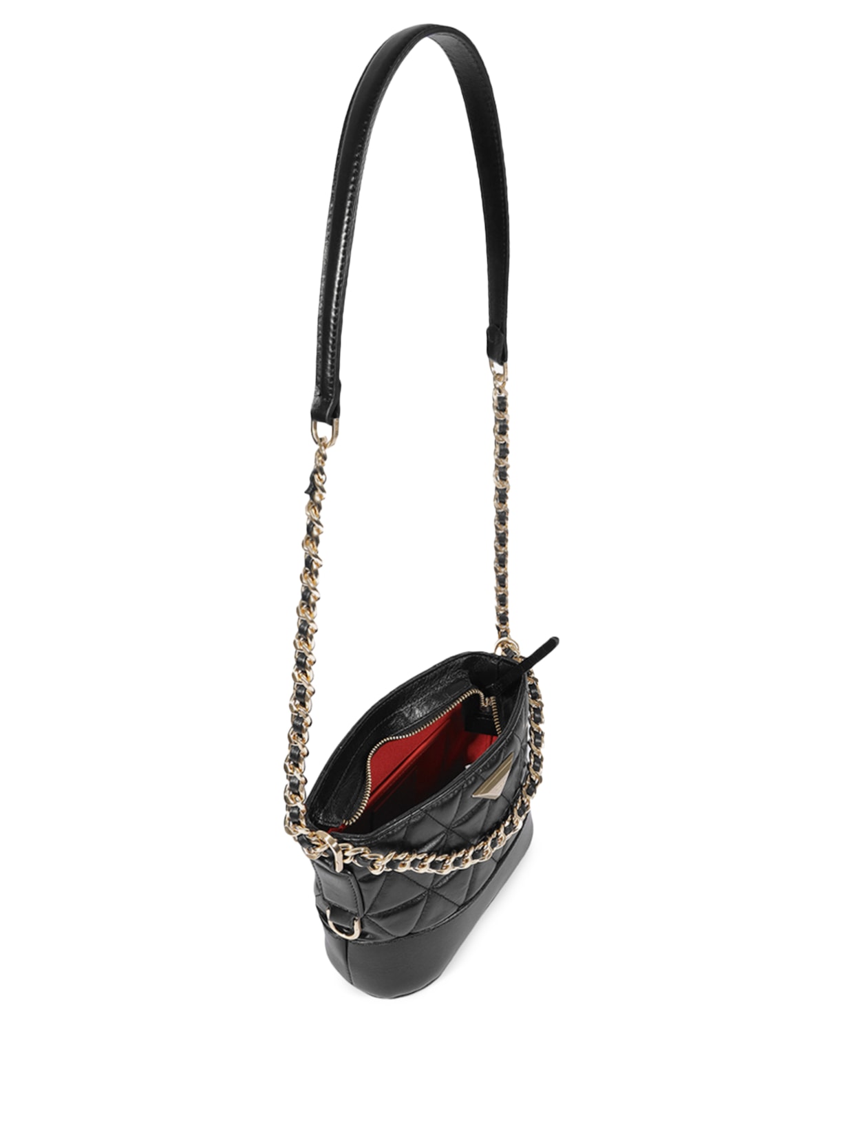 Bolsa Feminina Tiracolo Mini Hobo 944 Couro Preto Schutz
