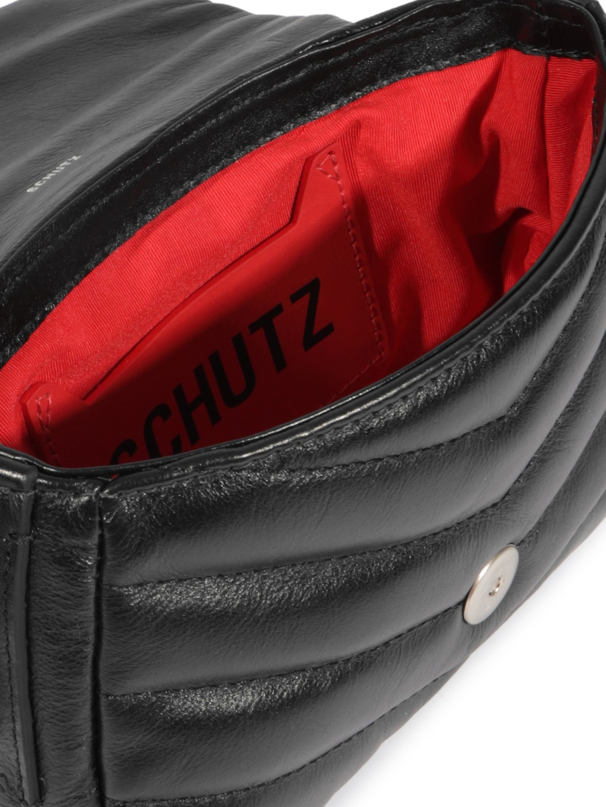 Bolsa Feminina Tiracolo Mini Icon Elara Couro Preto Schutz