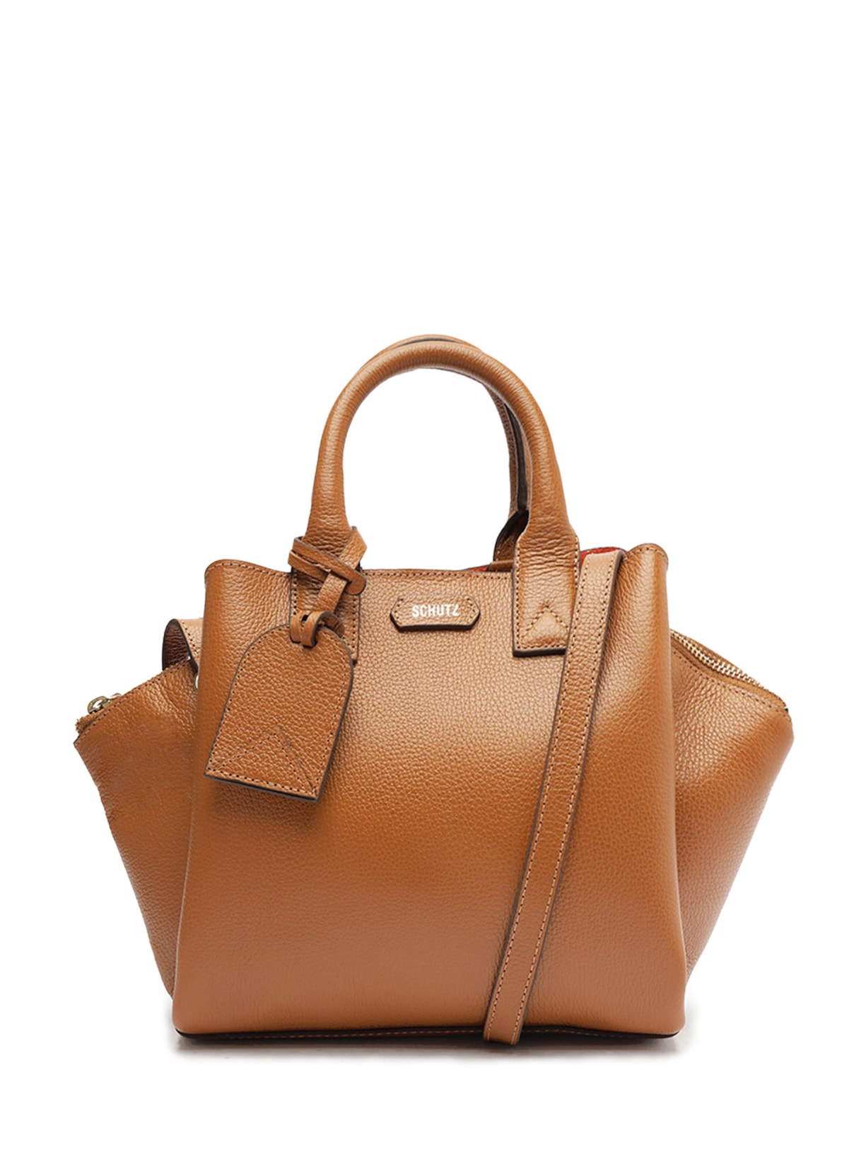 Bolsa Feminina Tiracolo Mini Tote Mia Couro - Marrom