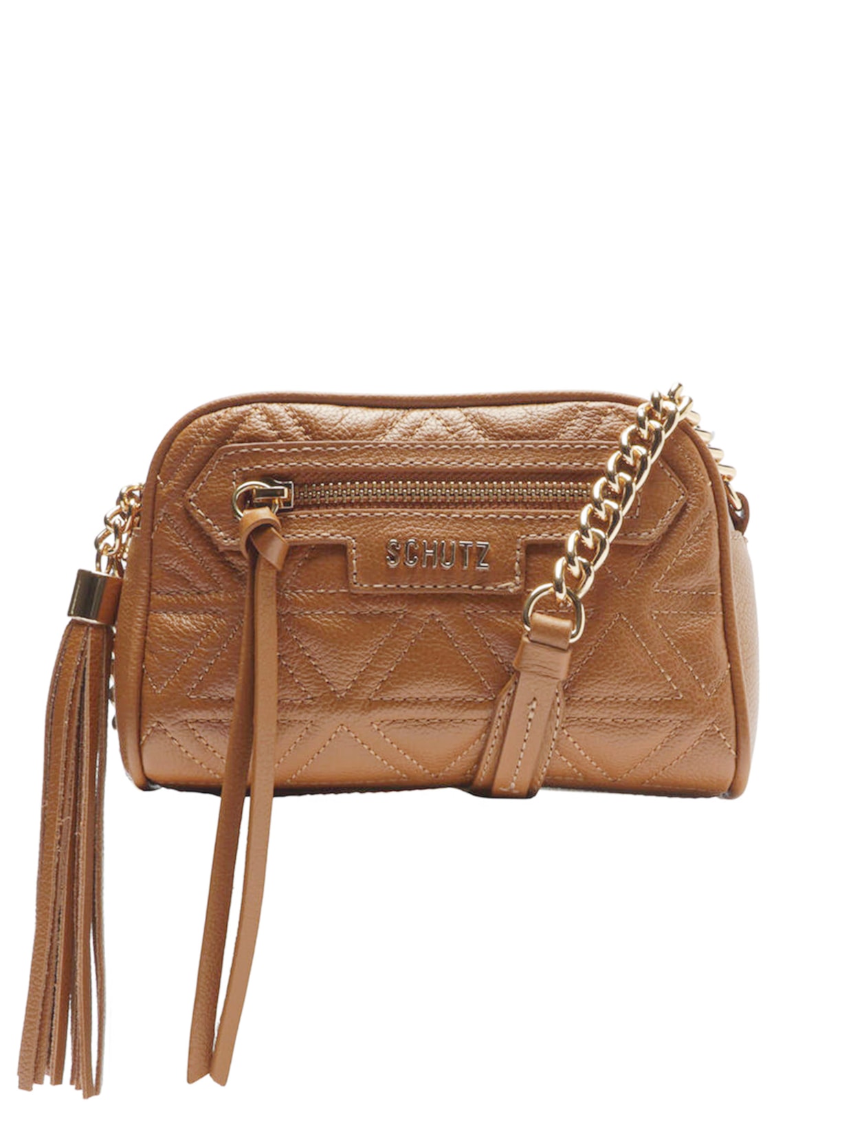 Bolsa Feminina Tiracolo Mirella Couro - Marrom