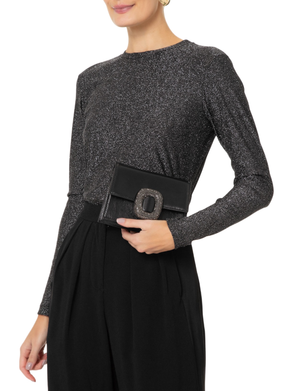 Bolsa Feminina Tiracolo Nancy Veneto Pequena Preto Vicenza