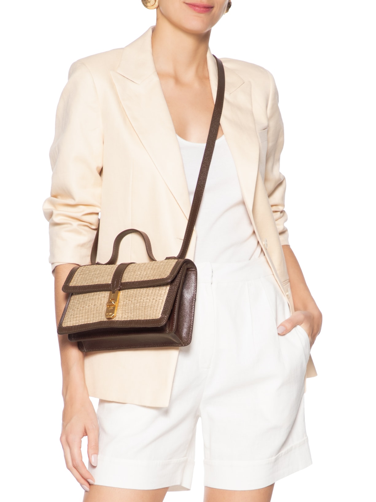 Bolsa Feminina Tiracolo Natural Palha Bege Arezzo